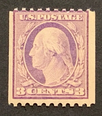 Travelstamps: 1916-1919 US STAMPS SCOTT# 489, 3 Cent  MInt OG LH Washington - Image 1 of 4