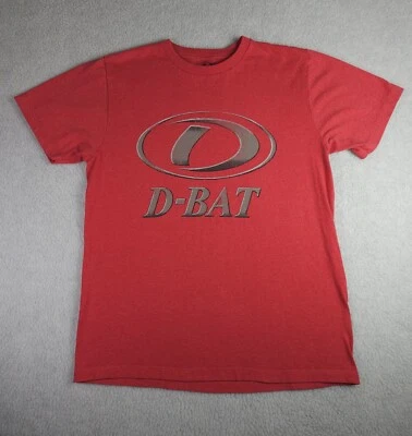 Camiseta de bate de béisbol D-Bat para hombre roja talla pequeña rendimiento equipo deportivo Foto 1 de 4