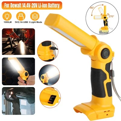 LED Cordless Hand Held Work Area Light For DeWalt 14.4V-20V Max Li-ion Batteries - Image 1 of 4