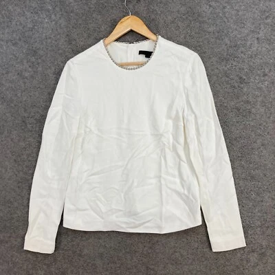 Alexander Wang блузка верхний женщин 6 белый длинным рукавом с подкладкой бизнес 36702 - Изображение 1 из 4