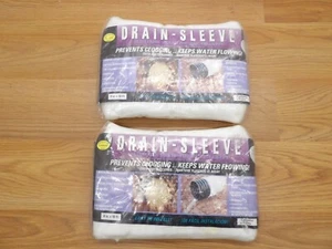 Lot Of 2 Drain Sleeve 10 ft. L x 4 Inches Filter Fabric Sock-NEW! FREE SHIPPING! - Picture 1 of 3