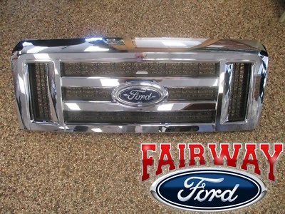 08 thru 19 Econoline E150 E250 E350 E450 OEM Genuine Ford Parts Chrome Grille - Image 1 of 4
