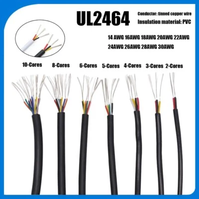 UL2464 Multi-Core Power Wire 16-30 AWG PVC Signal Control LED Cable 2-10 Cores - Image 1 of 4