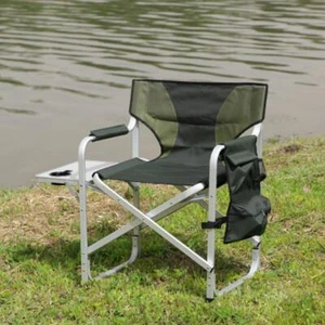 1-piece Padded Folding Outdoor Chair,Lightweight Oversize Directors Chair, Green - Picture 1 of 7