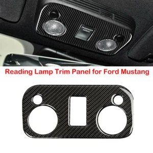 Carbon Fiber Reading Light Trim Panel Interior Cover Fits Ford Mustang 2009-2020 - Picture 1 of 8