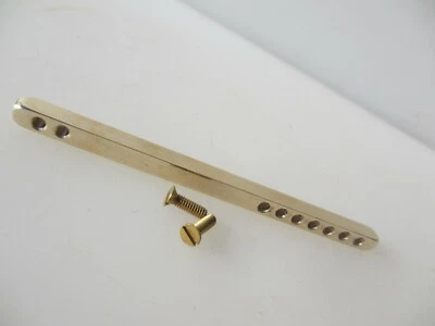Brass Door Handle Spindle Bar with 2 Grub Screws Gold Old Antique Style Rim Lock - Image 1 of 4