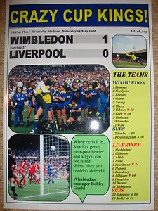 Wimbledon 1 Liverpool 0 - 1988 final de la FA Cup - impresión de recuerdo - Imagen 1 de 1