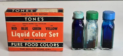 Vintage 1940's Tone's Liquid Food Color Set - Image 1 of 4