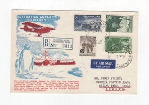 1960 Australia antartctic territory registered FDC set franking PMK Mawson - Picture 1 of 2