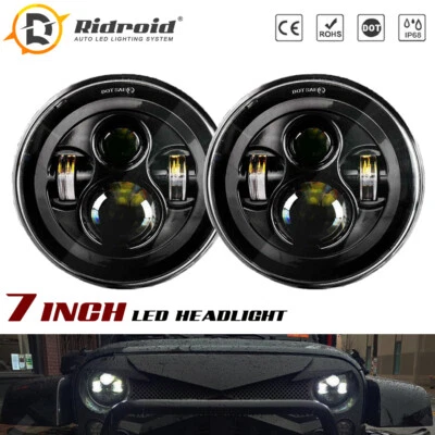 7inch Round Sealed LED Headlights For Dodge B100 B200 B300 Van 1971-1974 Pickup - Image 1 of 4