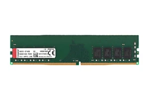 Kingston 8GB 1Rx8 PC4-21300 DDR4-2666 Non-ECC Unbuffered Memory P/N:KVR26N19S8/8 - Picture 1 of 3