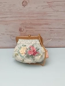 Light Blue Vintage Change Purse Ornament Victorian Era - Picture 1 of 1