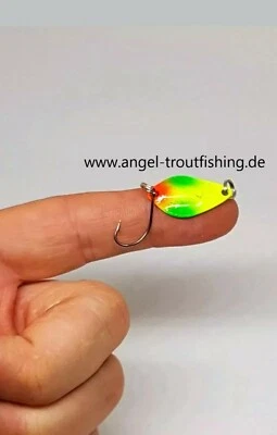 UV GLOW 5x2 g Trout Spoon Set Japanblinker Forellenblinker Schlepplöffel Barsch  - Bild 1 von 4