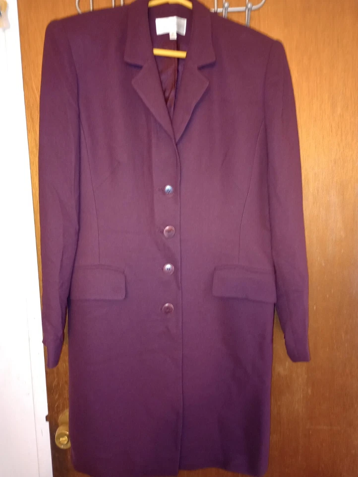 Casual Corner 女式中长梅色夹克 8 码 — 第 1/3 张图片