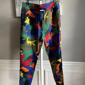 NWT - Polo Ralph Lauren Men’s Joggers Multi Color Camo Pony Spectre - Size L - Picture 1 of 7