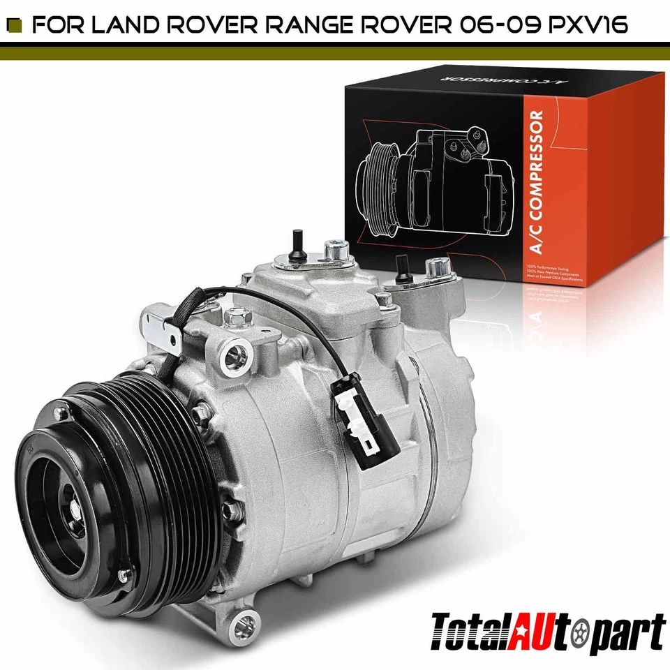 A/C Compressor with PXV16 Style for Land Rover Range Rover 2006 2007 2008 2009 - Image 1 of 4