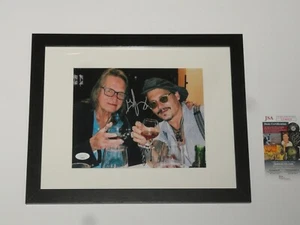 GEORGE JUNG SIGNED FRAMED 8X10 PHOTO BOSTON GEORGE BLOW W/JOHNNY DEPP JSA COA - Picture 1 of 3
