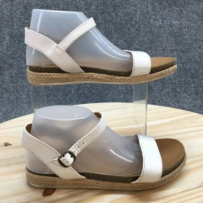 Lucky Brand Sandals Youth Girls 3M Ganesha Espadrille White Buckle Comfort Flats - Image 1 of 4