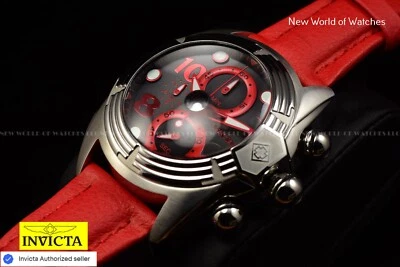 Reloj para hombre Invicta LUPAH cronógrafo JET NEGRO 52mm esfera ROJA correa de poliuretano Foto 1 de 4