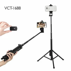 Tripod Selfie Stick Heavy Duty + Bluetooth Remote For iPhone 15 Pro Max, 14, 13 - Picture 1 of 7