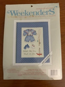 Vintage Weekenders Cross Stitch Kit Our Little Boy 02755 Sailor Outfit 1991 USA - Picture 1 of 5