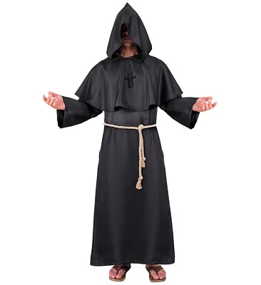 Dunkler Mönch Gr. S-XXL - Herren Kostüm Priester L/XL - 52/54 - Bild 1 von 4