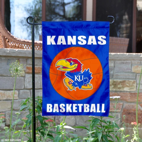 Kansas KU Jayhawks Basketball Garden Flag and Yard Banner Cover