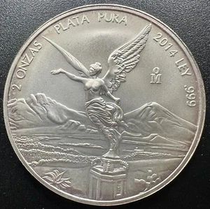2014 2 oz Silver Mexican Libertad Key Date Low Mintage only 9,000 SKU# 2014QTY2 - Picture 1 of 2