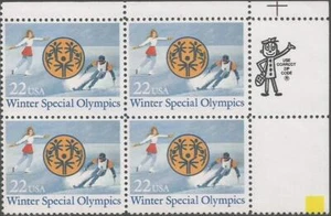 Zip Block - Scott 2142 - 22 cent - Winter Special Olympics - 1985 - MNH - Picture 1 of 1