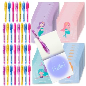 BONNYCO Penna Invisibile e Taccuino, 32 Pezzi Sirena Gadget Compleanno Bambini - Foto 1 di 7