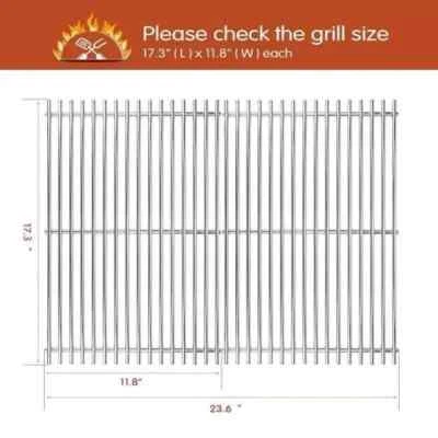 Rejillas de cocina 304 de acero inoxidable 7639 para Weber Spirit 300 700, plata Genesis Foto 1 de 4