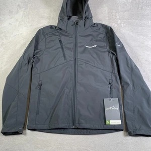 Chaqueta Parka Eddie Bauer Soft Shell Para Hombre Pequeña Gris Con Capucha Bolsillos con Cremallera Amazon - Imagen 1 de 12