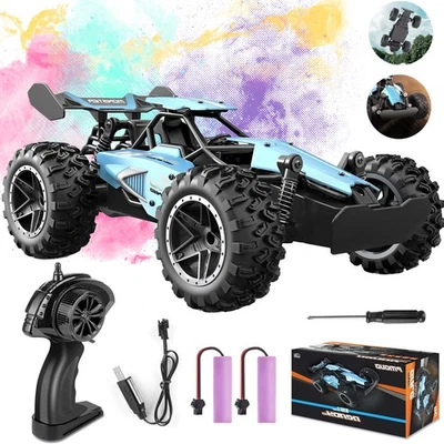 Ferngesteuertes Auto, 1:18 RC Auto Offroad, 2WD Monster RC Buggy Kinder Geschenk - Bild 1 von 4
