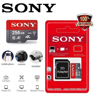 SONY SD Memory Card Class10. 1TB 512GB 128GB 256GB High Speed TF SD Flesh Card - Image 1 of 4