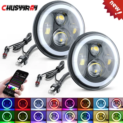 Круглые светодиодные фары дальнего света 7 дюймов для 1948 1949 1950 1951 1952 Ford F1 2x - Изображение 1 из 4