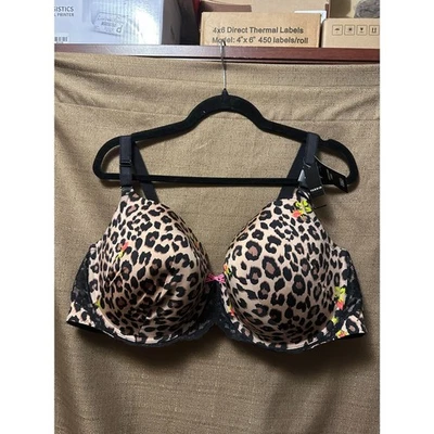 Nueva con etiquetas Camiseta Torrid Curve Betsy Johnson Ligeramente Forrada Leopardo Rosa Brote Talla 50D  Foto 1 de 4