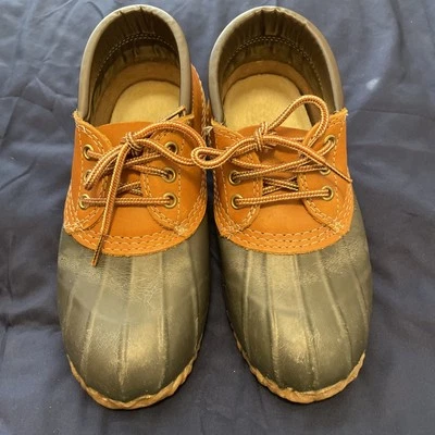 Botas Eddie Bauer Vintage Duck en color azul marino tostado para mujer talla 6 estilo zapato Foto 1 de 4