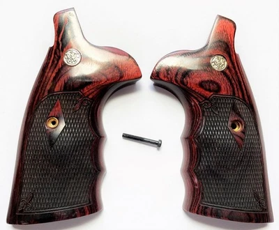 Smith & Wesson S&W N Frame Grips Square Butt New Rosewood Checkered - Image 1 of 4