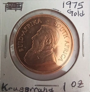 South Africa 1975 1 oz Gold  Coin Krugerrand Uncirculated Popular Recognized - Picture 1 of 2