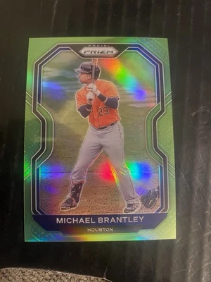 Michael Brantley 2021 Panini Prizm verde lima Prizm #243 nivel III #/ 125 Foto 1 de 2