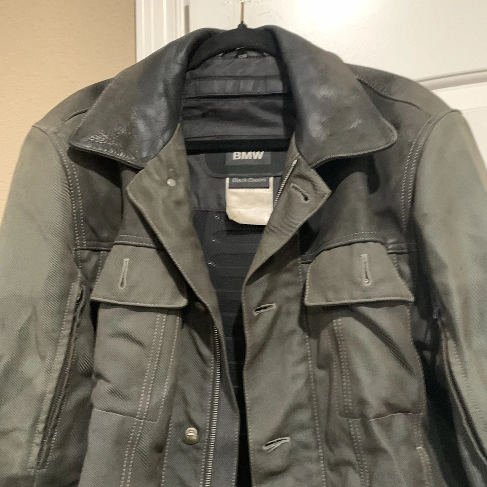 Chaqueta de mezclilla negra BMW talla 102 UE - EE. UU. talla 42 Moto Foto 1 de 4
