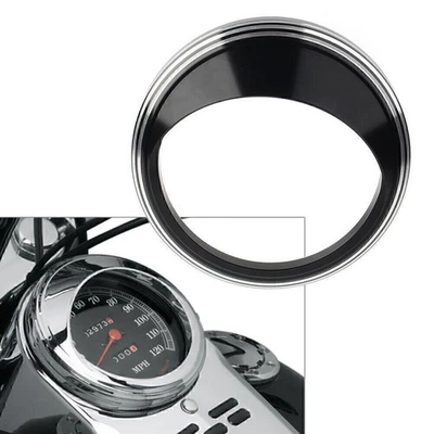 Visera de anillo de ajuste de cubierta de bisel medidor de velocímetro de 5" para Harley Road Glide personalizada Foto 1 de 4