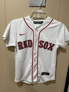 Nike Boston Red Sox Boys Small Baseball Jersey White MLB Baseball - Picture 1 of 4