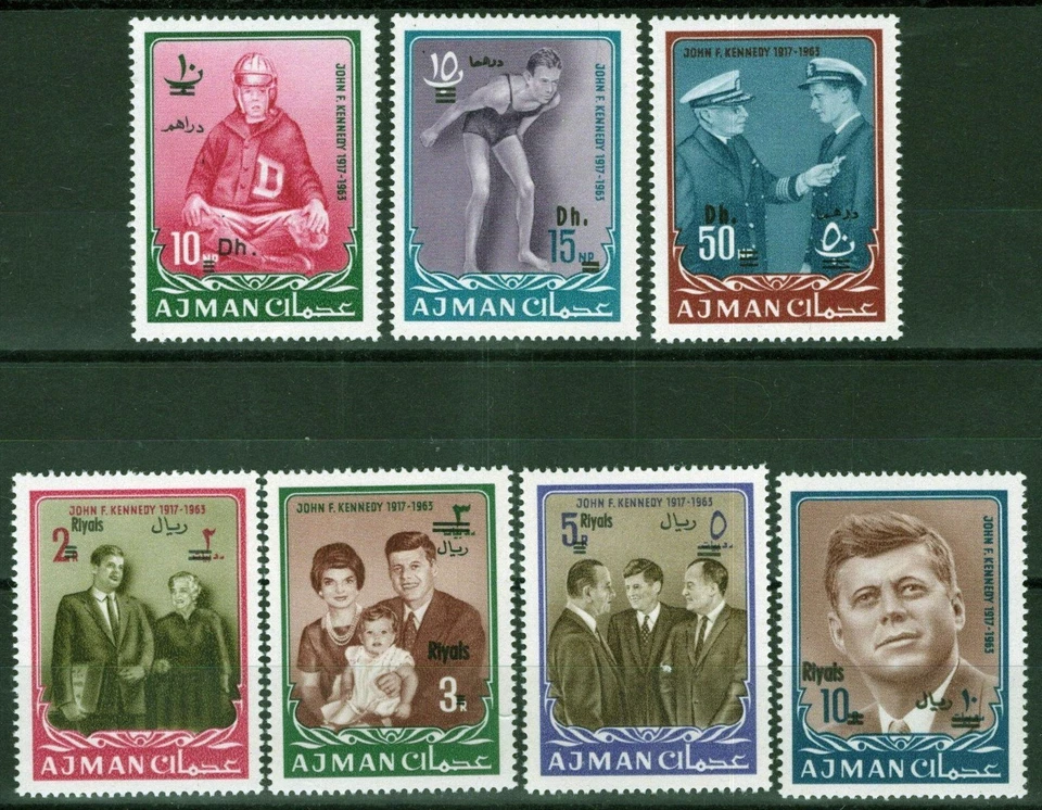 -Ajman 105A//112A MNH Presidente John F. Kennedy Nuevos Valores ZAYIX 081622S15 Foto 1 de 1