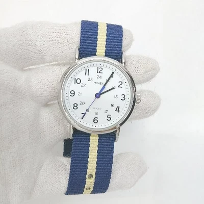 Timex 905-095027 Plata Azul Marino Analógico Reloj de Cuarzo Banda de Metal U... - Imagen 1 de 4