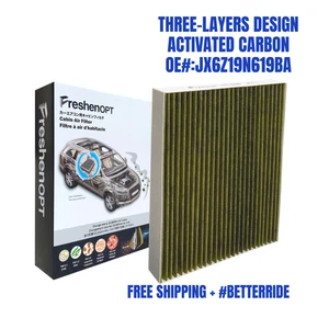 FreshenOPT 3-Layer Cabin Filter for Bronco Sport | OE: JX6Z19N619BA CF12772 - Picture 1 of 8