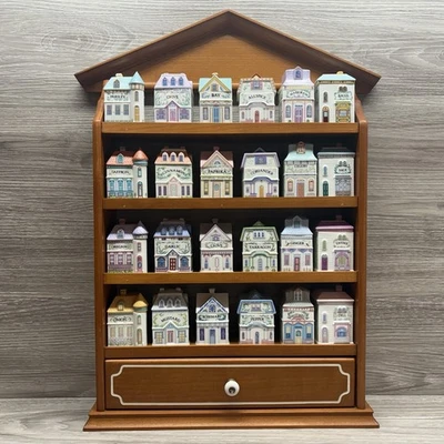1991 Brooks & Bentley Lenox Vintage Spice Village Set Rack UK Version RARE FLAW - Image 1 of 4