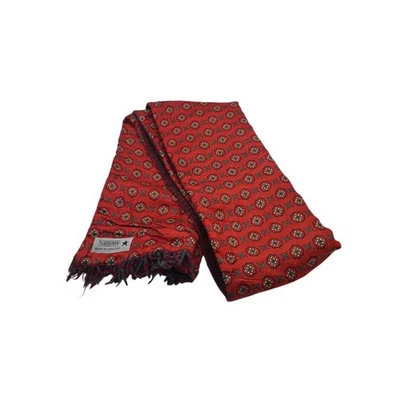 Tootal Mod Indie 1960s PatternScarf Vintage Retro Mens Fringed Ascot Cravat BX2 - Image 1 of 4