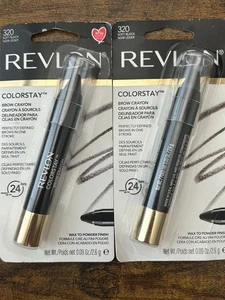 Revlon Colorstay Brow Crayon #320 SOFT BLACK NEW - 2 Pack - Picture 1 of 3