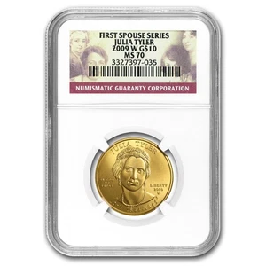 2009-W 1/2 oz Gold Julia Tyler MS-70 NGC - Picture 1 of 3